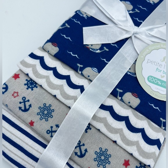 100% COTTON 4 PACK RECEIVING BLANKETS - Picture 3 of 9